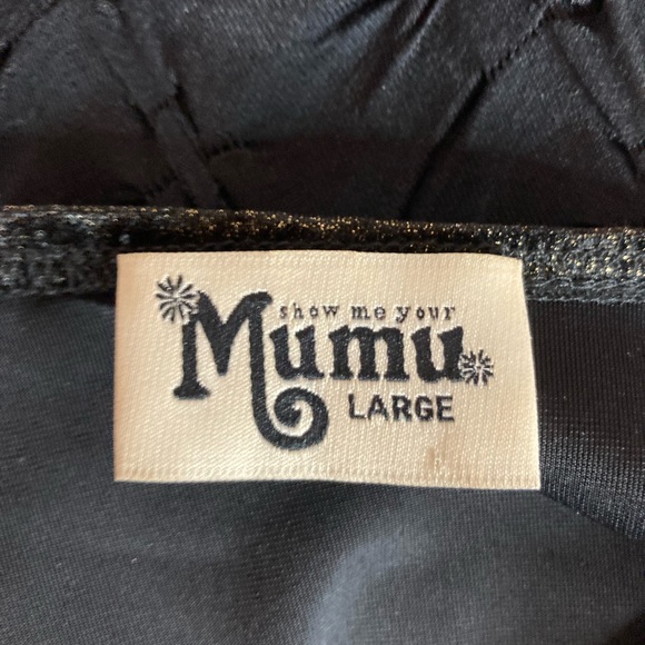 Show Me Your MuMu Velvet Cold Shoulder Dress Lg - Picture 11 of 12